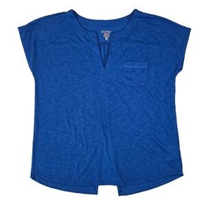 Lilly Pulitzer Luxletic Brodie Pocket‎ Tee Royal Blue Short Sleeve Size SMALL
